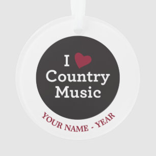 I Liebe-Countrymusik Ornament