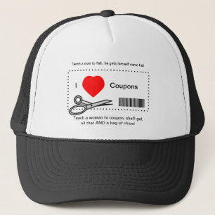 I Liebe Coupons - Lehren eines Mannes zum Fischen Truckerkappe