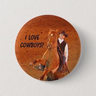 I LIEBE-COWBOYS! - Knopf Button