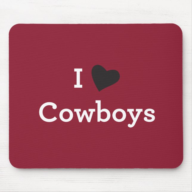 I Liebe-Cowboys Mousepad (Vorne)