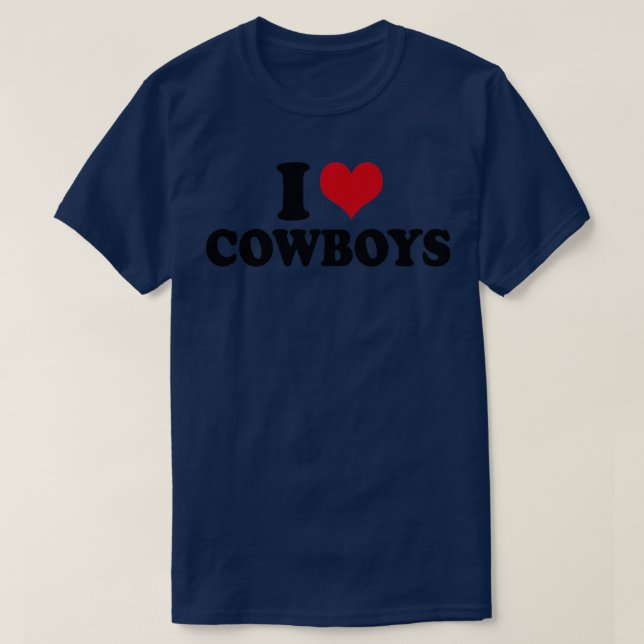 I Liebe Cowboys T-Shirt (Design vorne)