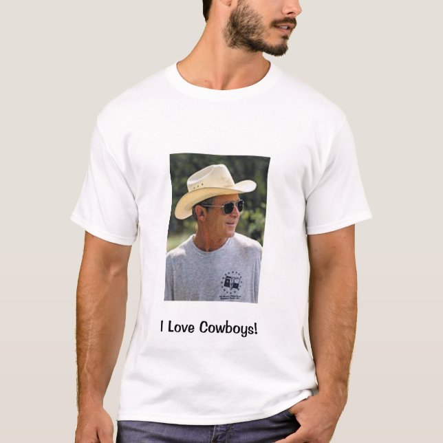 I Liebe-Cowboys u. George Bush T-Shirt (Vorderseite)