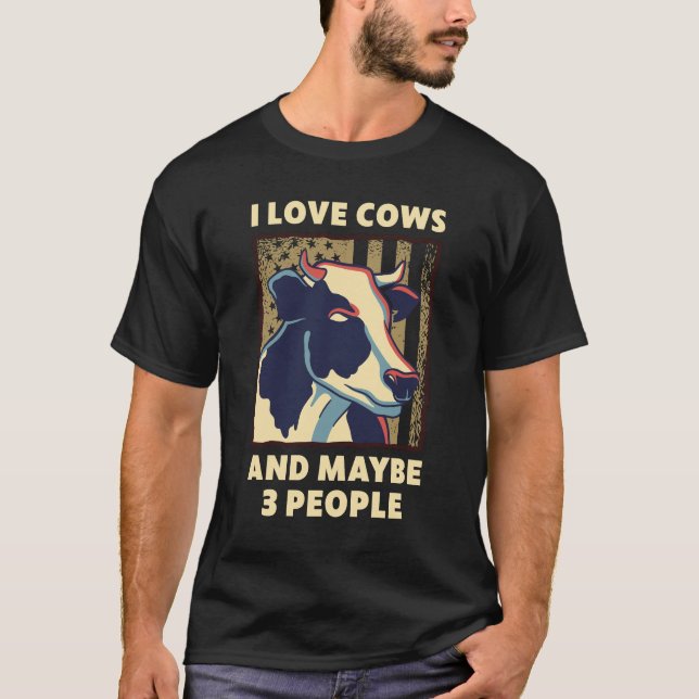 I Liebe Cows Design for Men Women Bauer Farm T-Shirt (Vorderseite)
