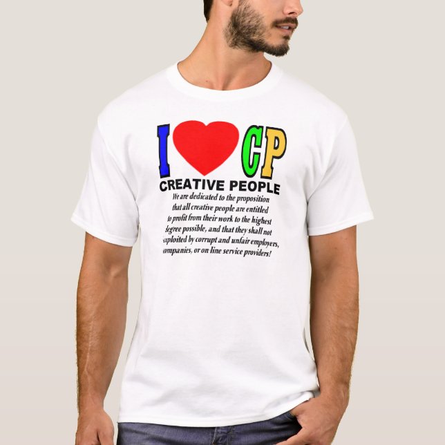 I Liebe CP (kreative Leute) T-Shirt (Vorderseite)