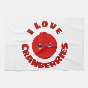 I Liebe Cranberries Geschirrtuch