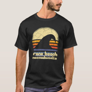 I Liebe Crane Beach Massachusetts Ocean Wave MA T-Shirt