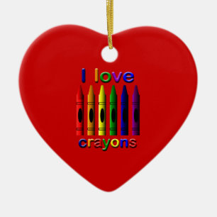 I Liebe Crayons Niedlicher Weihnachtsschmuck