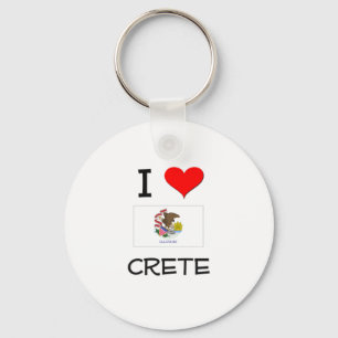 I Liebe CRETE Illinois Schlüsselanhänger