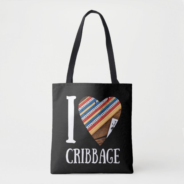 I Liebe Cribbbage Tasche (Vorderseite)