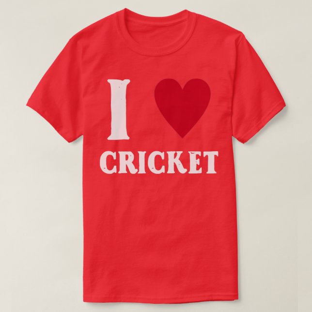 I Liebe Cricket7 T-Shirt (Design vorne)