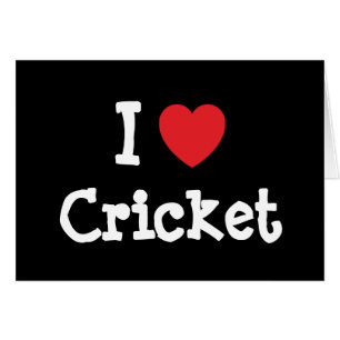 I Liebe Cricket-Herz-Brand-Brand personalisiert