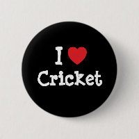 I Liebe Cricket-Herz-Brand-Brand personalisiert