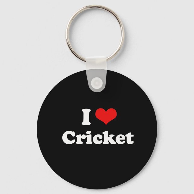 I Liebe Cricket Tshirt Schlüsselanhänger (Vorderseite)