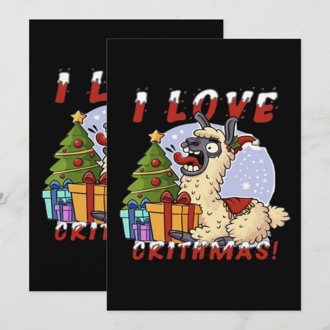 I LIEBE CRITHMAS Llama (Vorne/Hinten)