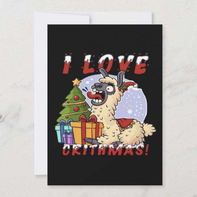 I LIEBE CRITHMAS Llama Save The Date (Vorderseite)