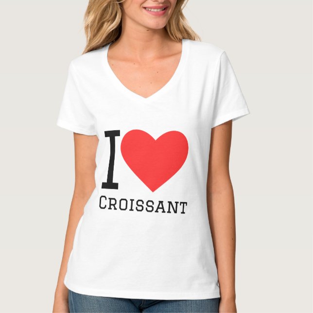 I Liebe Croissants T-Shirt (Vorderseite)