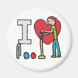 I Liebe Croquet Magnet
