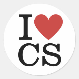 I ❤️ Liebe CS Informatik Fakultät/Student Runder Aufkleber