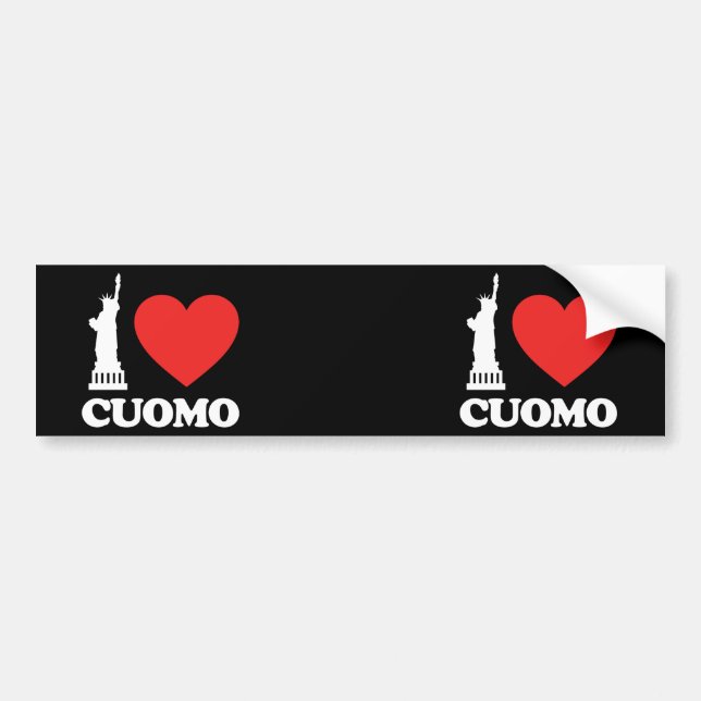 I Liebe Cuomo| Freiheitsstatue Autoaufkleber (Vorne)