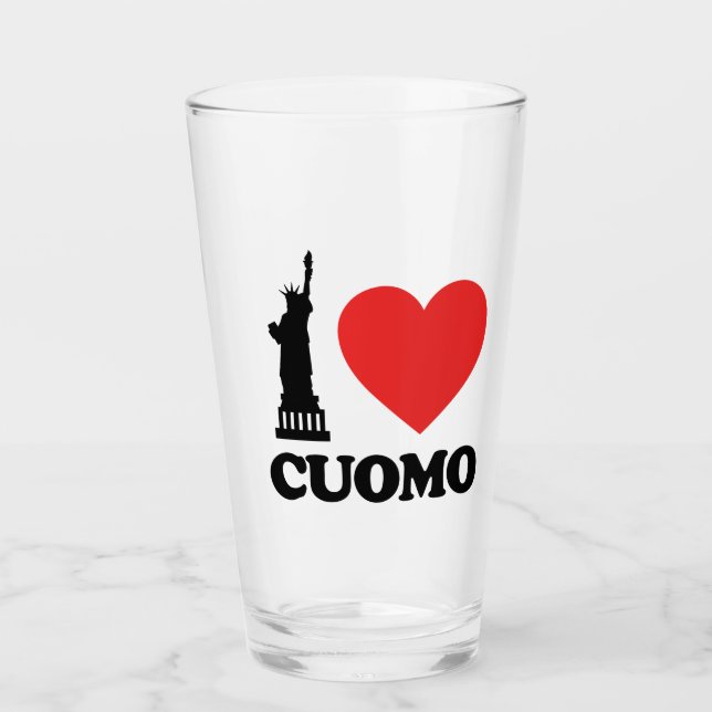 I Liebe Cuomo | Freiheitsstatue Glas (Vorderseite)