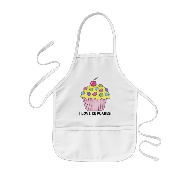 I Liebe Cupcakes Schürze Kinder (Vorne)