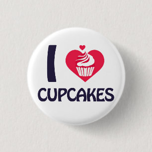 I Liebe Cupcakes T - Shirt Button
