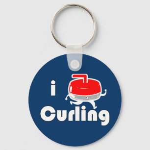 [ I LIEBE CURLING ] Vintages Design von SKO Schlüsselanhänger