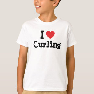 I Liebe Curlingheart custom personalisiert T-Shirt
