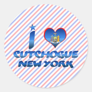 I Liebe Cutchogue, New York Runder Aufkleber