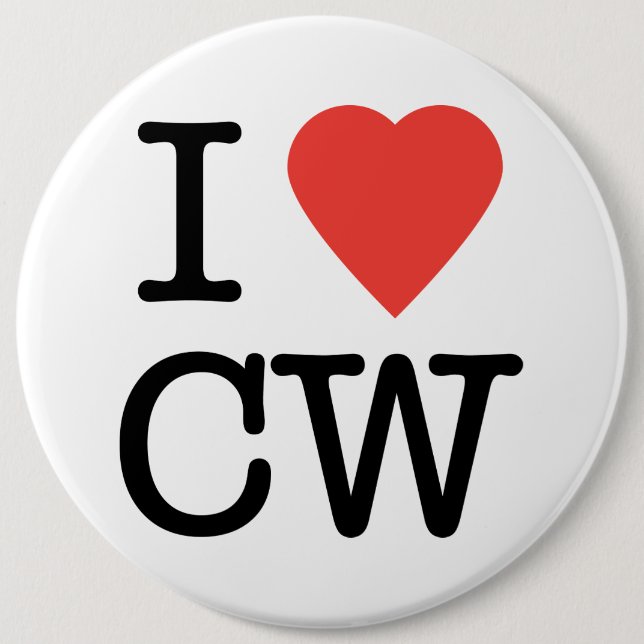 I Liebe CW-Knopf Button (Vorderseite)