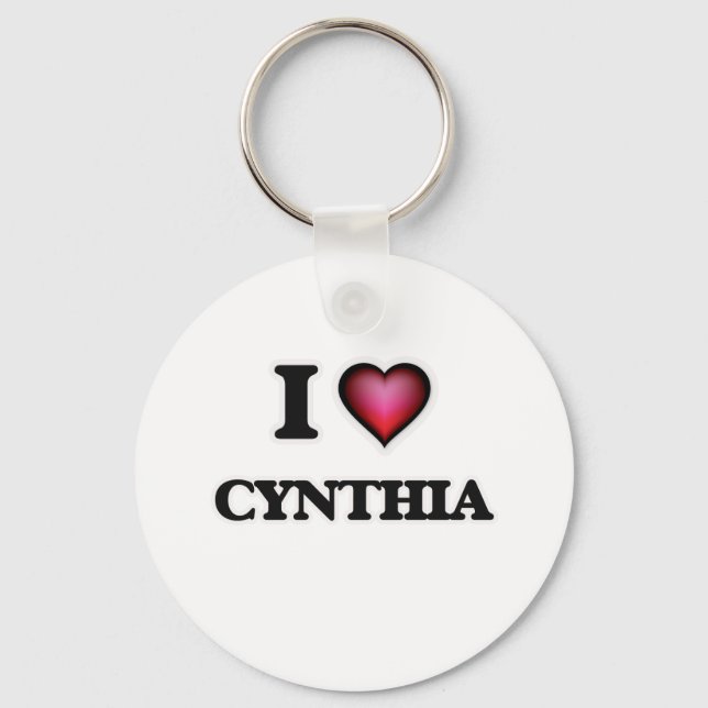 I Liebe Cynthia Schlüsselanhänger (Vorderseite)