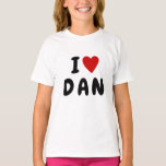 I LIEBE D A | Heart individuelle Name DAN DANIEL T-Shirt<br><div class="desc">Dieses Shirt kann an jeden Ort oder Punkt angepasst werden,  d.h. an C U P oder Person,  d.h. M O M oder hübsch viel,  was Sie Liebe und es sieht cool aus.</div>