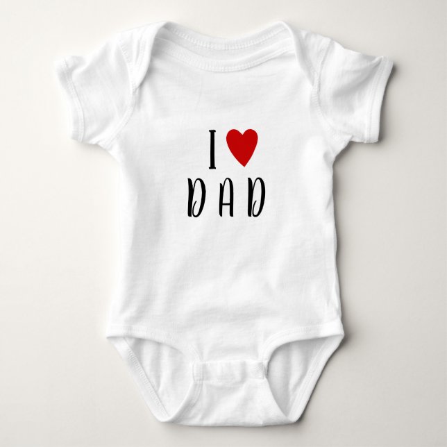 I LIEBE D A | Vater Baby Bodysui Strampler (Vorderseite)