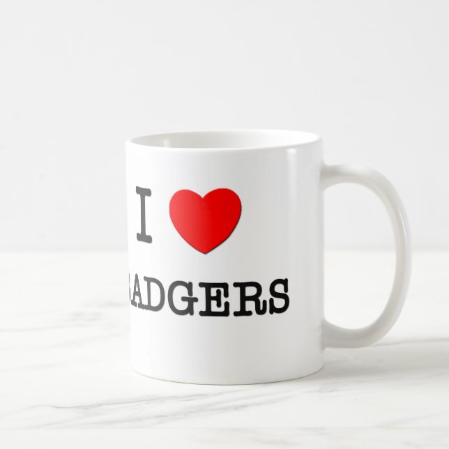 I Liebe DACHSE Kaffeetasse (Rechts)