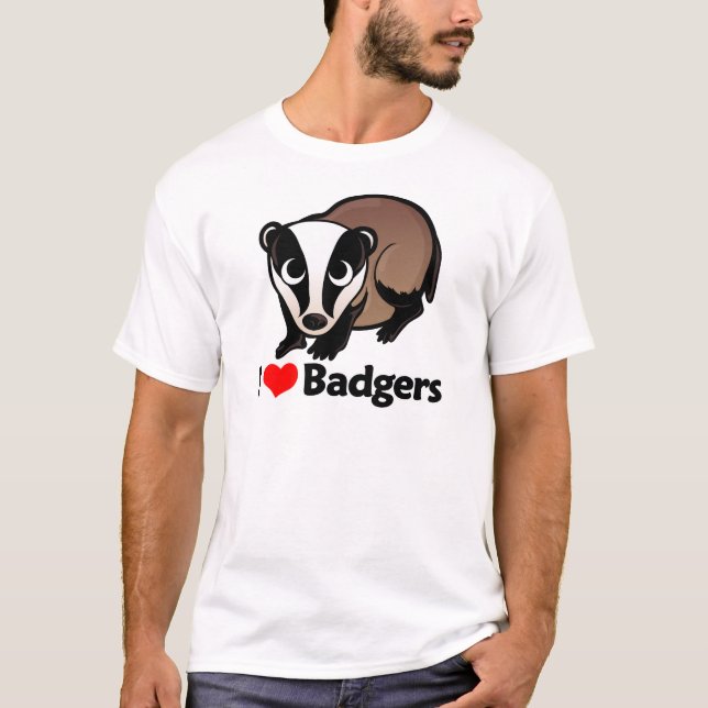 I Liebe-Dachse T-Shirt (Vorderseite)