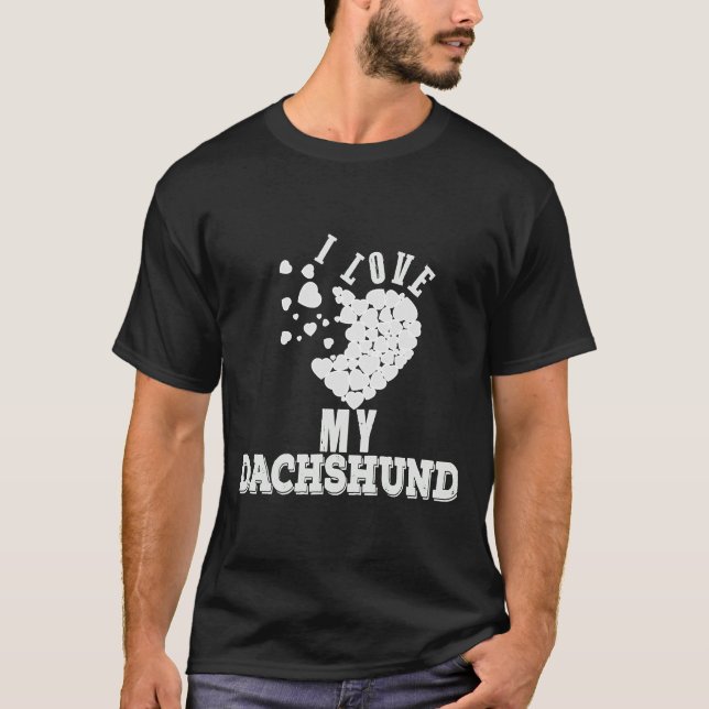 I Liebe Dackeln 37 T-Shirt (Vorderseite)