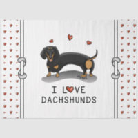 I Liebe Dackeln Dachshund (schwarz und braun) Nied