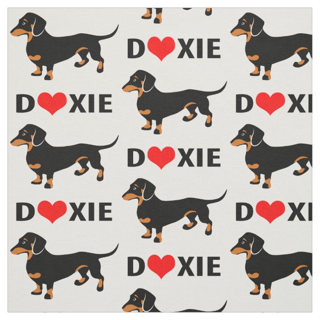 I Liebe-Dackeln - Dackel-Muster Stoff (Muster)