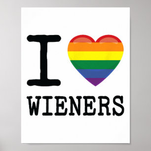 I Liebe Dackeln Ein Rainbow Pride Lgbtq Gay Biual  Poster