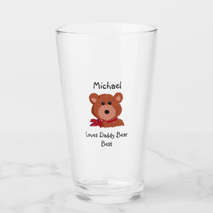 I Liebe Daddy Bear Best Personalisiert Glas