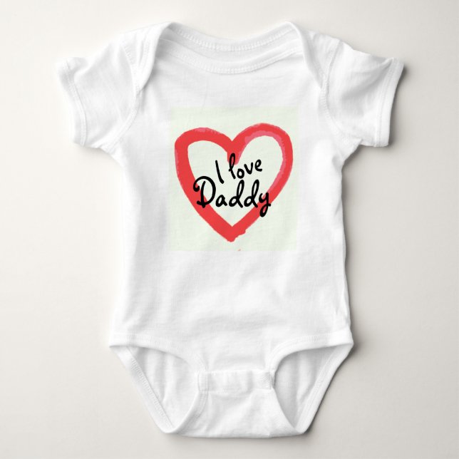 I Liebe Daddy Bodysuit Baby Strampler (Vorderseite)