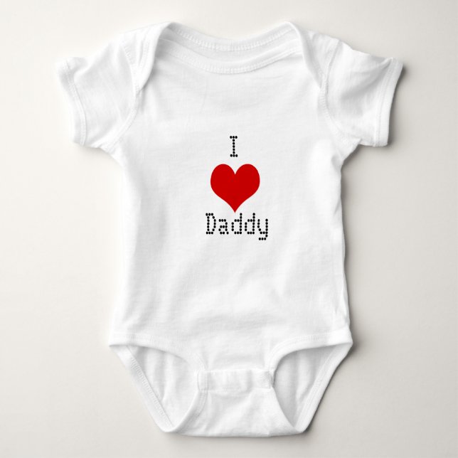 I Liebe Daddy Onsie Baby Strampler (Vorderseite)