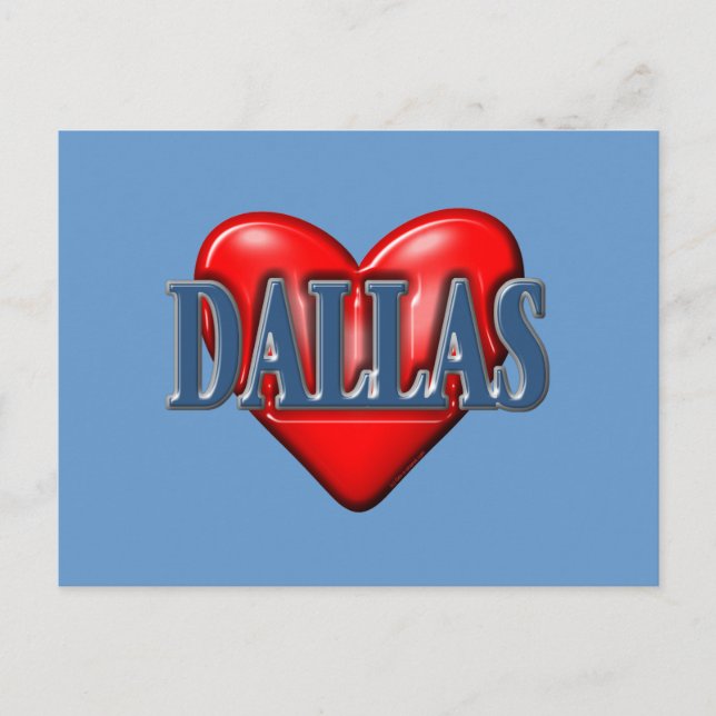 I Liebe Dallas Texas Postkarte (Vorderseite)