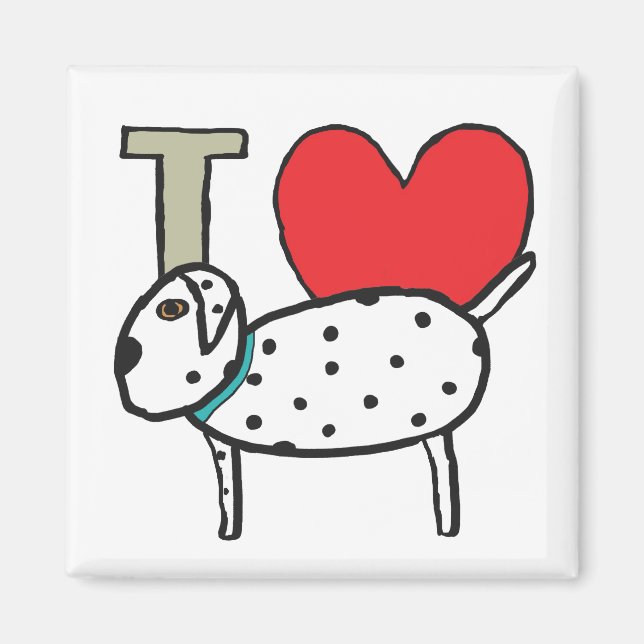 I LIEBE DALMATINER MAGNET (Vorne)
