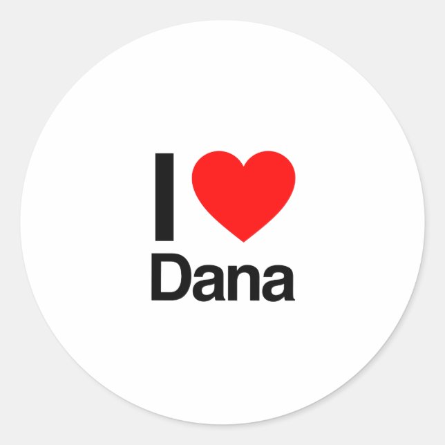 i Liebe dana Runder Aufkleber (Vorderseite)