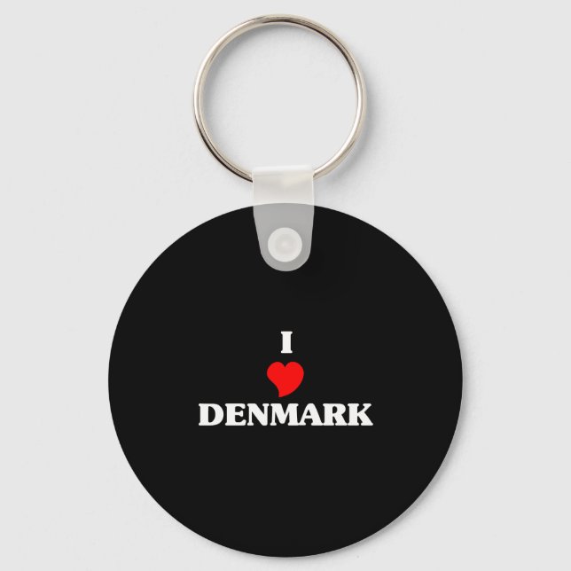 I Liebe Dänemark Schlüsselanhänger (Vorderseite)