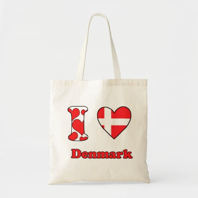 I Liebe Dänemark Tragetasche (Vorne)