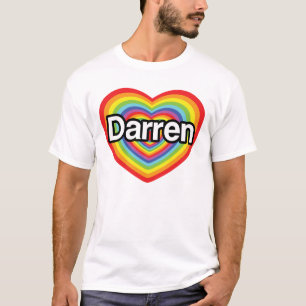 I Liebe Darren: Regenbogenherz T-Shirt