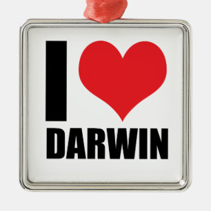 I Liebe Darwin Ornament Aus Metall