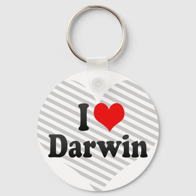 I Liebe Darwin Schlüsselanhänger (Vorderseite)